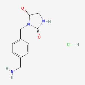 3-{[4-(Aminomethyl)phenyl]methyl}imidazolidine-2,4-dione hydrochloride - 2059949-75-4