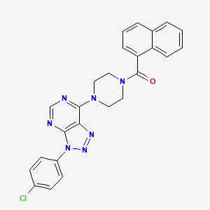 (4-(3-(4-chlorophenyl)-3H-[1,2,3]triazolo[4,5-d]pyrimidin-7-yl)piperazin-1-yl)(naphthalen-1-yl)methanone - 920370-24-7