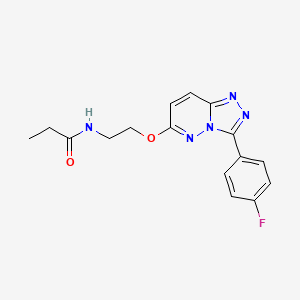 N-(2-((3-(4-fluorophenyl)-[1,2,4]triazolo[4,3-b]pyridazin-6-yl)oxy)ethyl)propionamide - 1021124-87-7