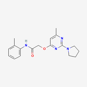 2-{[6-Methyl-2-(pyrrolidin-1-YL)pyrimidin-4-YL]oxy}-N-(2-methylphenyl)acetamide - 1030096-89-9