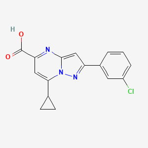 2-(3-Chlorophenyl)-7-cyclopropylpyrazolo[1,5-a]pyrimidine-5-carboxylic acid - 1226009-31-9