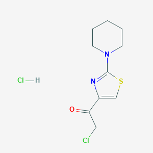 2-Chloro-1-[2-(piperidin-1-yl)-1,3-thiazol-4-yl]ethan-1-one hydrochloride - 1909316-18-2
