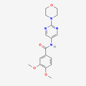 3,4-dimethoxy-N-(2-morpholinopyrimidin-5-yl)benzamide - 1396785-59-3