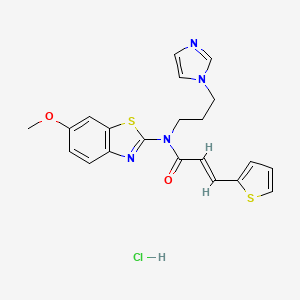 (E)-N-(3-(1H-imidazol-1-yl)propyl)-N-(6-methoxybenzo[d]thiazol-2-yl)-3-(thiophen-2-yl)acrylamide hydrochloride - 1217214-57-7
