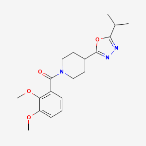 (2,3-Dimethoxyphenyl)(4-(5-isopropyl-1,3,4-oxadiazol-2-yl)piperidin-1-yl)methanone - 1209831-85-5