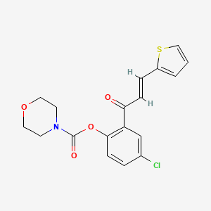 (E)-4-chloro-2-(3-(thiophen-2-yl)acryloyl)phenyl morpholine-4-carboxylate - 1164467-14-4