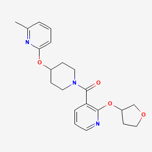 3-{4-[(6-methylpyridin-2-yl)oxy]piperidine-1-carbonyl}-2-(oxolan-3-yloxy)pyridine - 2034272-47-2