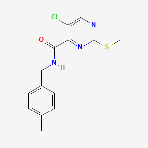 5-chloro-N-(4-methylbenzyl)-2-(methylsulfanyl)pyrimidine-4-carboxamide - 879946-93-7
