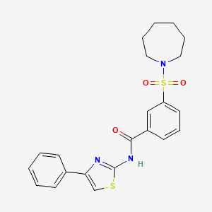3-(azepan-1-ylsulfonyl)-N-(4-phenyl-1,3-thiazol-2-yl)benzamide - 638136-07-9