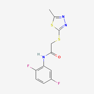 N-(2,5-difluorophenyl)-2-[(5-methyl-1,3,4-thiadiazol-2-yl)sulfanyl]acetamide - 329079-77-8
