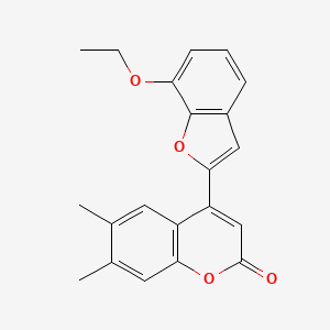 4-(7-ethoxy-1-benzofuran-2-yl)-6,7-dimethyl-2H-chromen-2-one - 858770-75-9