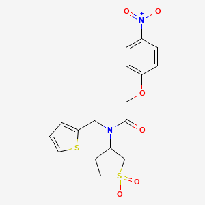 N-(1,1-dioxidotetrahydrothiophen-3-yl)-2-(4-nitrophenoxy)-N-(thiophen-2-ylmethyl)acetamide - 578747-11-2