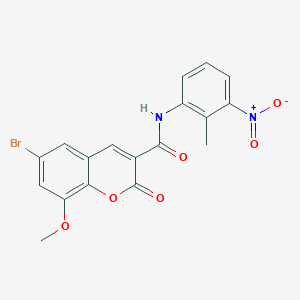 6-bromo-8-methoxy-N-(2-methyl-3-nitrophenyl)-2-oxo-2H-chromene-3-carboxamide - 899997-35-4