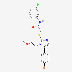 2-((5-(4-bromophenyl)-1-(2-methoxyethyl)-1H-imidazol-2-yl)thio)-N-(3-chlorophenyl)acetamide - 1207002-49-0