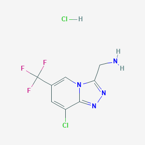 [8-Chloro-6-(trifluoromethyl)-[1,2,4]triazolo[4,3-a]pyridin-3-yl]methanamine hydrochloride - 1052547-28-0