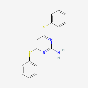 4,6-bis(phenylsulfanyl)pyrimidin-2-amine - 330450-52-7