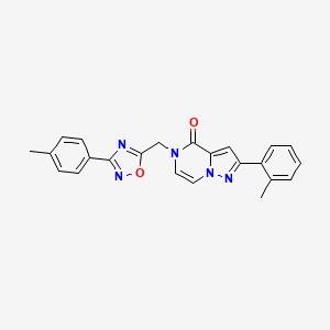 2-(o-tolyl)-5-((3-(p-tolyl)-1,2,4-oxadiazol-5-yl)methyl)pyrazolo[1,5-a]pyrazin-4(5H)-one - 1207055-90-0