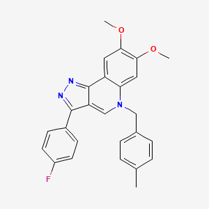 3-(4-fluorophenyl)-7,8-dimethoxy-5-[(4-methylphenyl)methyl]-5H-pyrazolo[4,3-c]quinoline - 866728-41-8