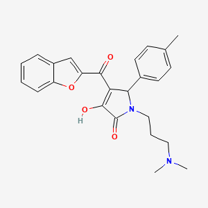 4-(benzofuran-2-carbonyl)-1-(3-(dimethylamino)propyl)-3-hydroxy-5-(p-tolyl)-1H-pyrrol-2(5H)-one - 618363-67-0