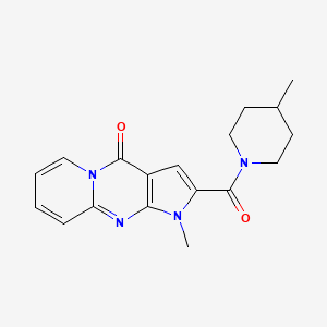 1-methyl-2-(4-methylpiperidine-1-carbonyl)pyrido[1,2-a]pyrrolo[2,3-d]pyrimidin-4(1H)-one - 863614-50-0