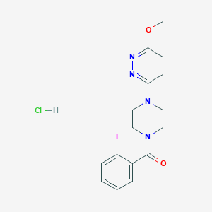 (2-Iodophenyl)(4-(6-methoxypyridazin-3-yl)piperazin-1-yl)methanone hydrochloride - 1184999-72-1