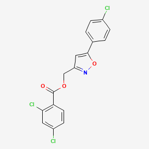 [5-(4-chlorophenyl)-1,2-oxazol-3-yl]methyl 2,4-dichlorobenzoate - 338777-02-9