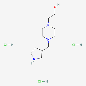2-[4-(Pyrrolidin-3-ylmethyl)piperazin-1-yl]ethan-1-ol trihydrochloride - 1808520-32-2