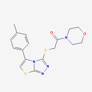 1-Morpholino-2-((5-(p-tolyl)thiazolo[2,3-c][1,2,4]triazol-3-yl)thio)ethanone - 690645-28-4