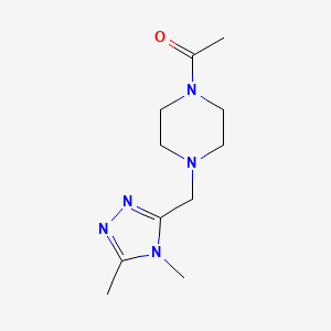 1-(4-((4,5-dimethyl-4H-1,2,4-triazol-3-yl)methyl)piperazin-1-yl)ethan-1-one - 2210049-82-2
