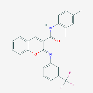 (2Z)-N-(2,4-dimethylphenyl)-2-{[3-(trifluoromethyl)phenyl]imino}-2H-chromene-3-carboxamide - 1327176-22-6