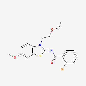 (Z)-2-bromo-N-(3-(2-ethoxyethyl)-6-methoxybenzo[d]thiazol-2(3H)-ylidene)benzamide - 865174-19-2