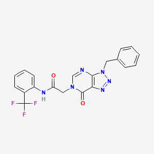 2-(3-benzyl-7-oxo-3H-[1,2,3]triazolo[4,5-d]pyrimidin-6(7H)-yl)-N-(2-(trifluoromethyl)phenyl)acetamide - 892468-75-6