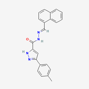 (E)-N'-(naphthalen-1-ylmethylene)-3-(p-tolyl)-1H-pyrazole-5-carbohydrazide - 1285540-79-5