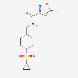 N-((1-(cyclopropylsulfonyl)piperidin-4-yl)methyl)-5-methylisoxazole-3-carboxamide - 1234898-53-3