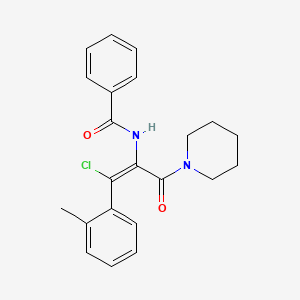 (Z)-N-(1-Chloro-3-oxo-3-(piperidin-1-yl)-1-(o-tolyl)prop-1-en-2-yl)benzamide - 1323140-59-5