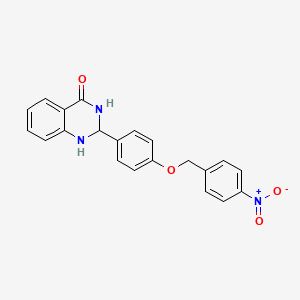 2-{4-[(4-nitrophenyl)methoxy]phenyl}-1,2,3,4-tetrahydroquinazolin-4-one - 358775-08-3