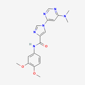 N-(3,4-dimethoxyphenyl)-1-[6-(dimethylamino)pyrimidin-4-yl]-1H-imidazole-4-carboxamide - 1251632-56-0