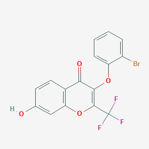 3-(2-bromophenoxy)-7-hydroxy-2-(trifluoromethyl)-4H-chromen-4-one - 297158-58-8