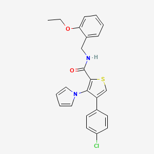 4-(4-chlorophenyl)-N-(2-ethoxybenzyl)-3-(1H-pyrrol-1-yl)thiophene-2-carboxamide - 1291846-66-6