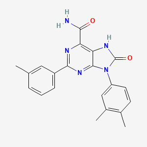 9-(3,4-dimethylphenyl)-2-(3-methylphenyl)-8-oxo-8,9-dihydro-7H-purine-6-carboxamide - 898422-36-1