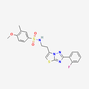 N-{2-[2-(2-fluorophenyl)-[1,2,4]triazolo[3,2-b][1,3]thiazol-6-yl]ethyl}-4-methoxy-3-methylbenzene-1-sulfonamide - 946206-50-4