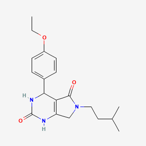 4-(4-ethoxyphenyl)-6-isopentyl-3,4,6,7-tetrahydro-1H-pyrrolo[3,4-d]pyrimidine-2,5-dione - 923707-01-1