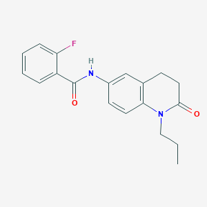 2-fluoro-N-(2-oxo-1-propyl-1,2,3,4-tetrahydroquinolin-6-yl)benzamide - 941990-96-1
