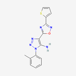 1-(2-methylphenyl)-4-[3-(thiophen-2-yl)-1,2,4-oxadiazol-5-yl]-1H-1,2,3-triazol-5-amine - 892748-24-2