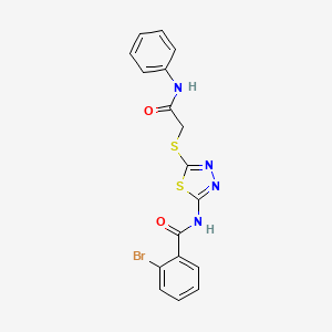 2-bromo-N-(5-((2-oxo-2-(phenylamino)ethyl)thio)-1,3,4-thiadiazol-2-yl)benzamide - 392290-85-6