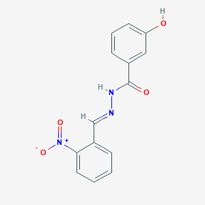 (E)-3-hydroxy-N'-(2-nitrobenzylidene)benzohydrazide - 299929-40-1