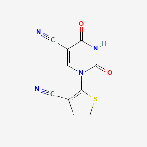 1-(3-Cyano-2-thienyl)-2,4-dioxo-1,2,3,4-tetrahydro-5-pyrimidinecarbonitrile - 338777-48-3