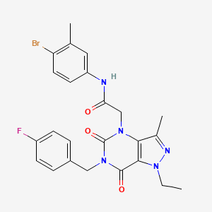 N-(4-bromo-3-methylphenyl)-2-(1-ethyl-6-(4-fluorobenzyl)-3-methyl-5,7-dioxo-6,7-dihydro-1H-pyrazolo[4,3-d]pyrimidin-4(5H)-yl)acetamide - 1358045-23-4