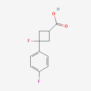 3-Fluoro-3-(4-fluorophenyl)cyclobutane-1-carboxylic acid - 2091608-91-0