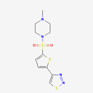 1-Methyl-4-((5-(1,2,3-thiadiazol-4-yl)-2-thienyl)sulfonyl)piperazine - 320421-84-9